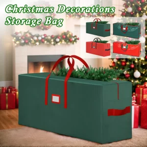 Christmas Tree Storage Bag Foldable Waterproof Storage Bag Wear Resist Christmas Tree Packaging Bag for Organize Wrapping Paper