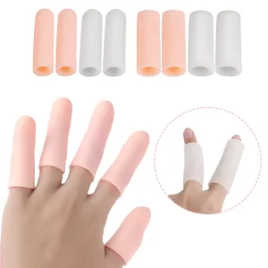 5Pcs Finger Protectors Waterproof Finger Caps Silicone Finger Covers for Finger Cracking Blisters Arthritis Eczema